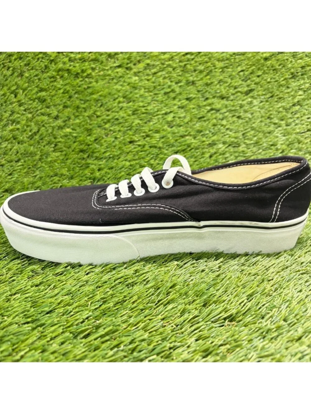 Vans Authentic Platform Mens Size 9 Womens 10.5 Black Athletic Shoes Sneakers